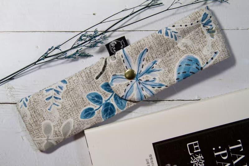 【Gi LAI】 6.5*26Cm環保雙層筷袋 餐具袋-花卉