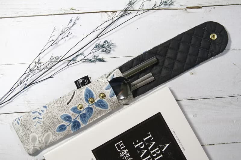 【Gi LAI】 6.5*26Cm環保雙層筷袋 餐具袋-花卉