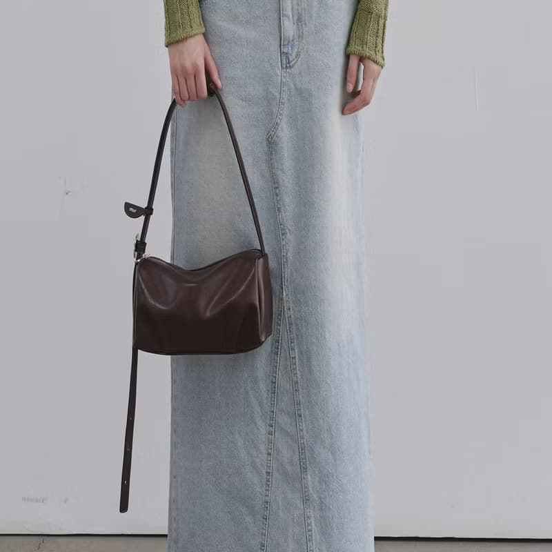 韓國製 MUR Bento bag 手袋/單肩包/上肩袋/手提袋 Dk brown