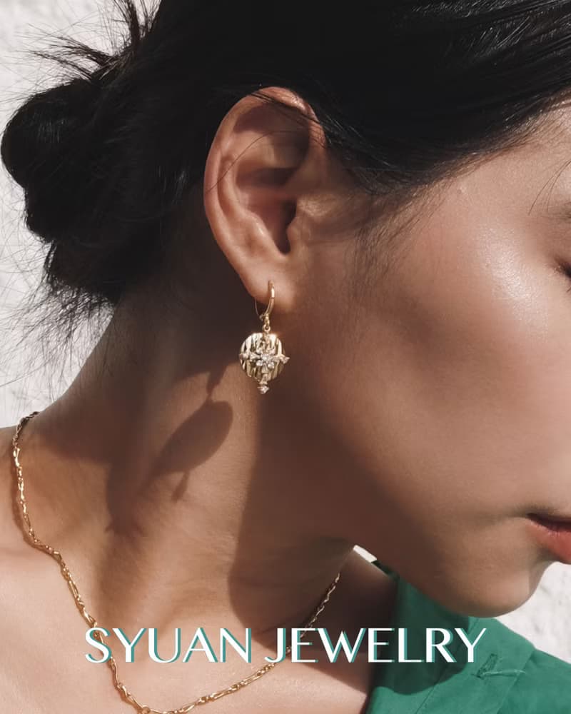 SYUAN JEWELRY | Heart & Soul— 鍍18K洛可可風鋯石垂墜耳環