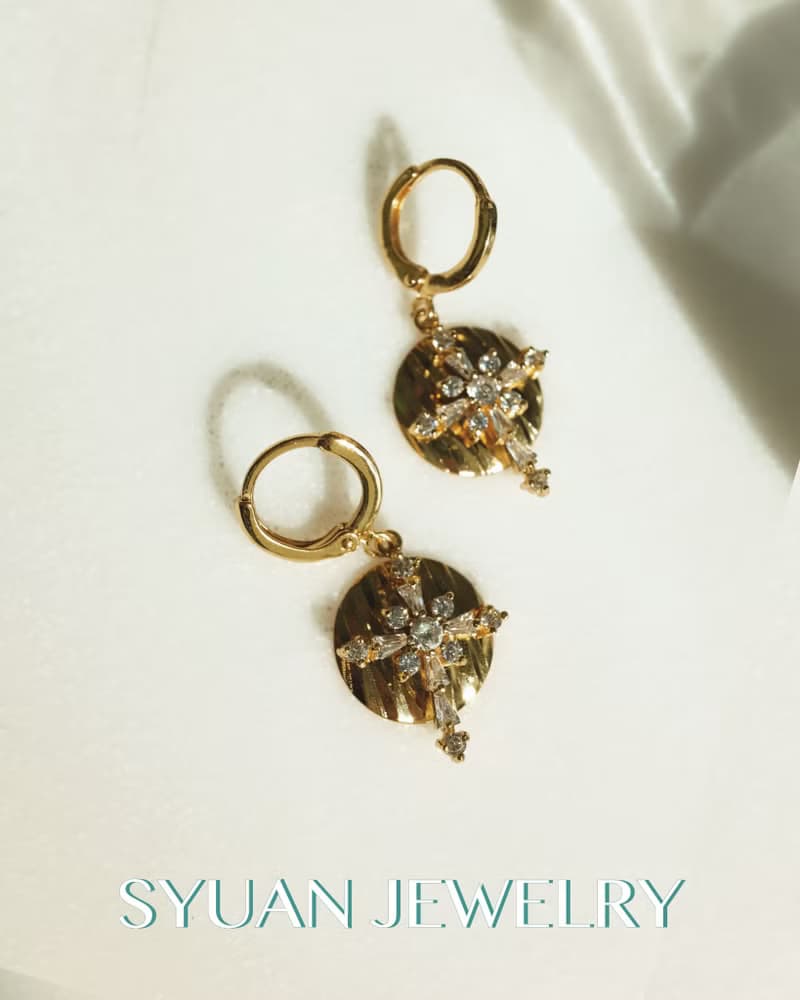 SYUAN JEWELRY | Heart & Soul— 鍍18K洛可可風鋯石垂墜耳環