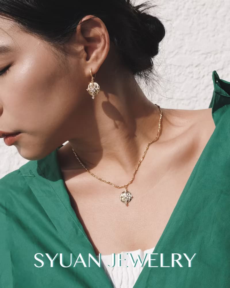 SYUAN JEWELRY | Heart & Soul— 鍍18K洛可可風鋯石垂墜耳環