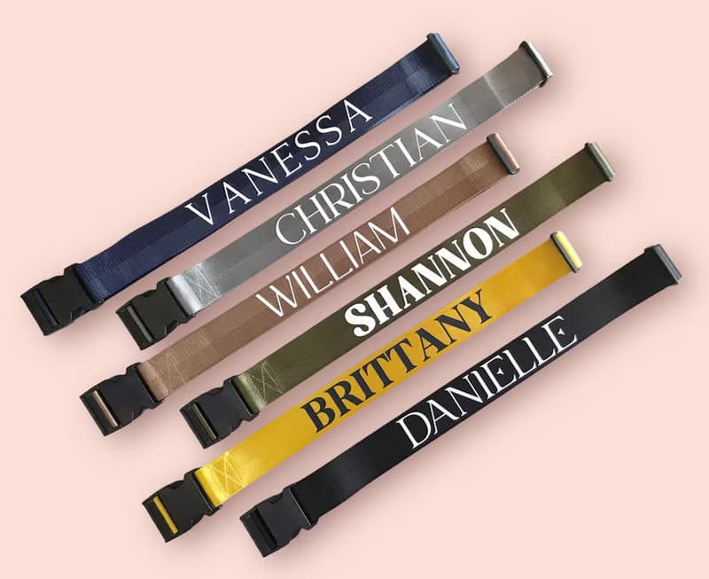 Personalised Luggage strap, Luggage Strap, Travel Belt, Security Luggage Strap,