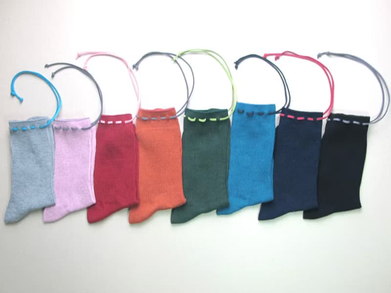 II Socks/文青款綁繩中統襪/百搭黑/接單訂製