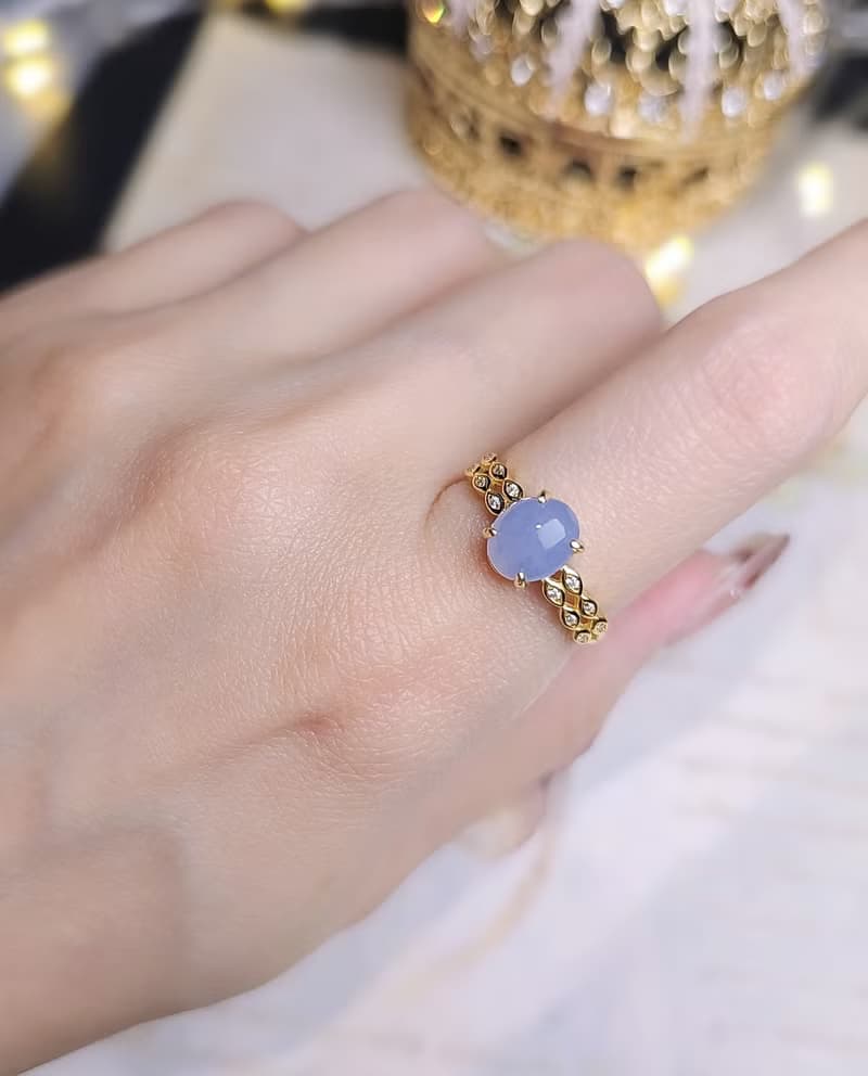 貴人•桃花•招財|冰濃紫|緬甸A貨翡翠紫翡純銀日系戒指