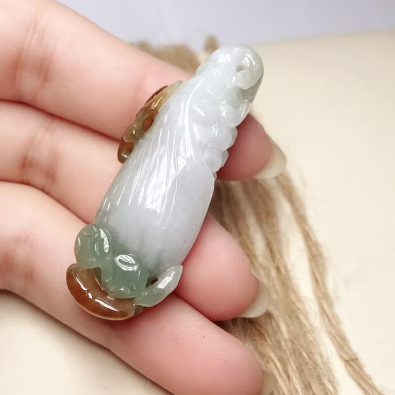 三彩翡翠雕花如意玉米| 天然緬甸玉翡翠A貨| 送禮