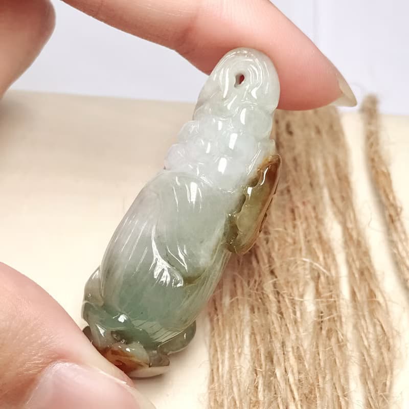 三彩翡翠雕花如意玉米| 天然緬甸玉翡翠A貨| 送禮