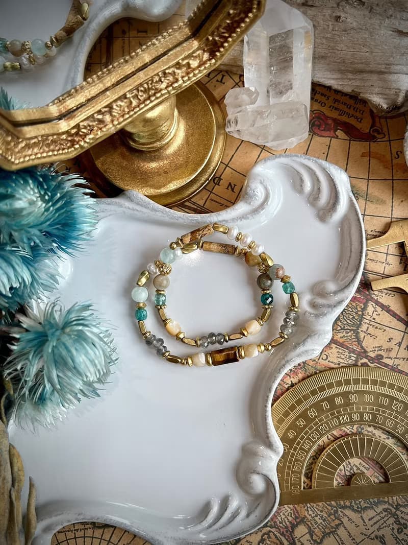 -航海時代-天然水晶手鏈/黃銅手鍊