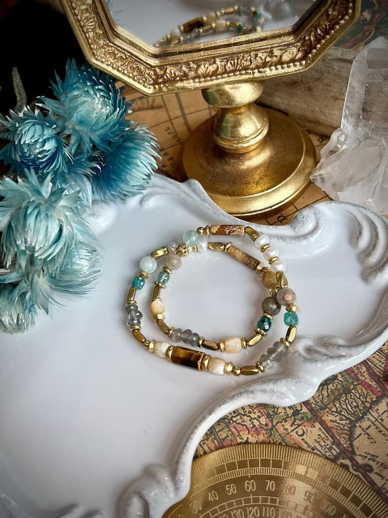 -航海時代-天然水晶手鏈/黃銅手鍊