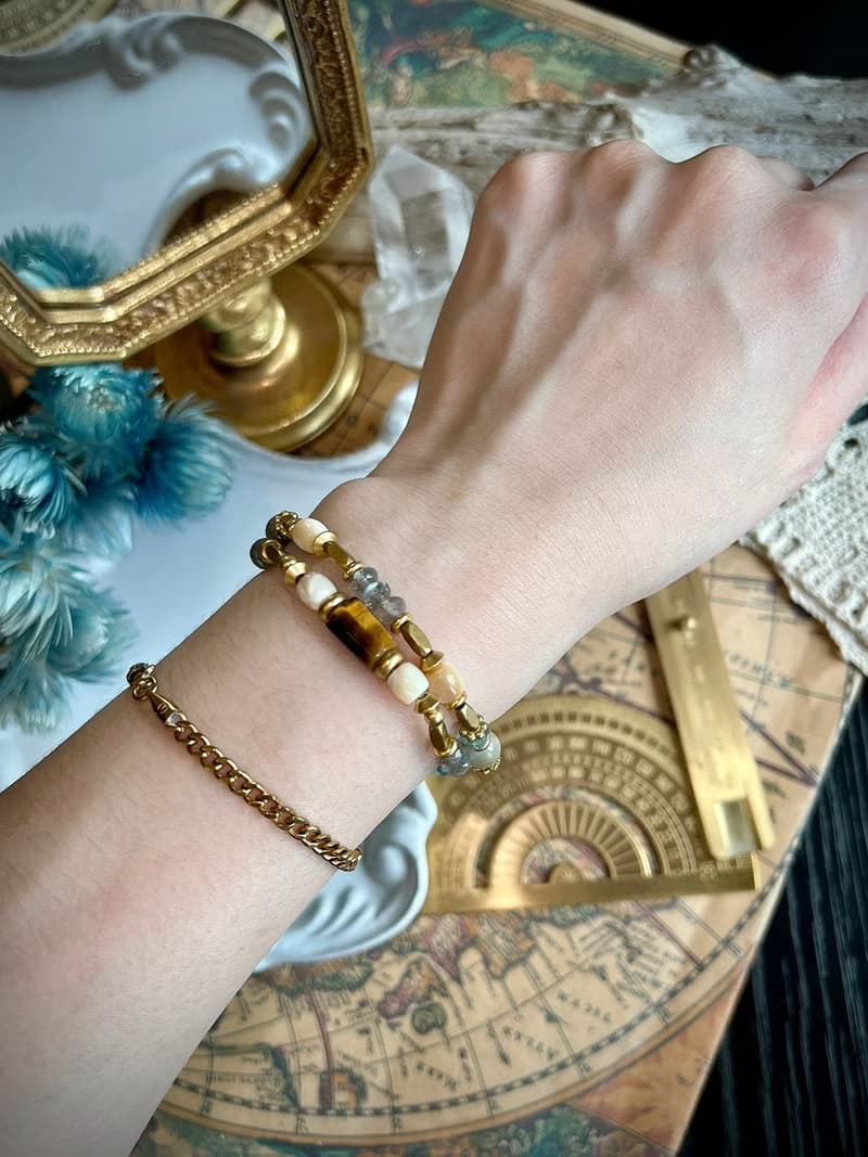 -航海時代-天然水晶手鏈/黃銅手鍊