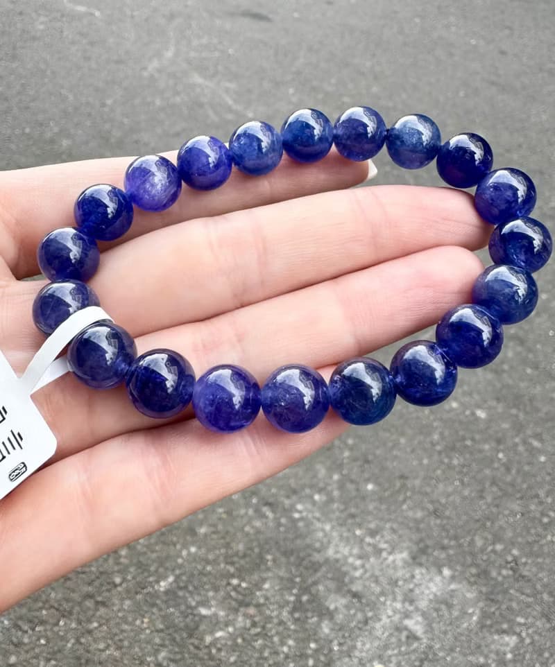 天然濃色坦桑石丹泉石10mm36.10g手珠水晶提升專注力正能量人緣