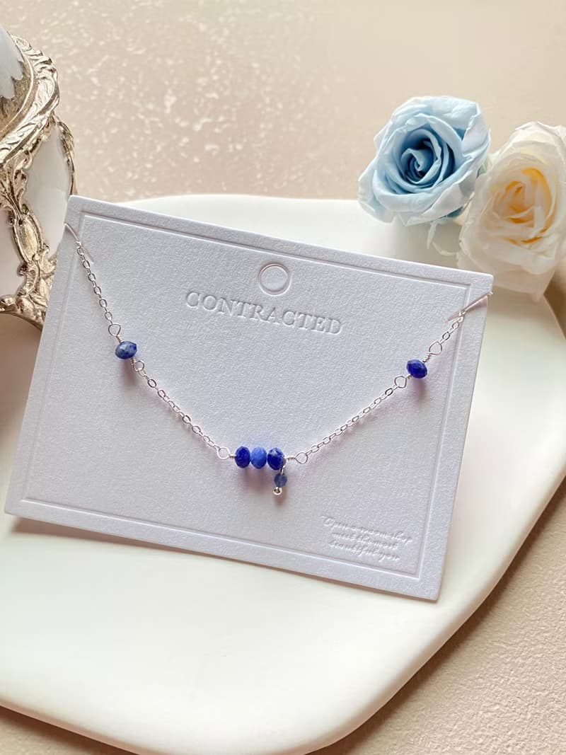 九月誕生石  藍寶石造型手鍊 氣質款