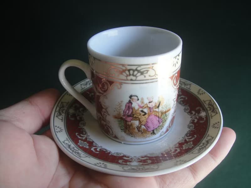 【老時光 OLD-TIME】早期二手歐美風格茶具組(四杯四盤為一組)