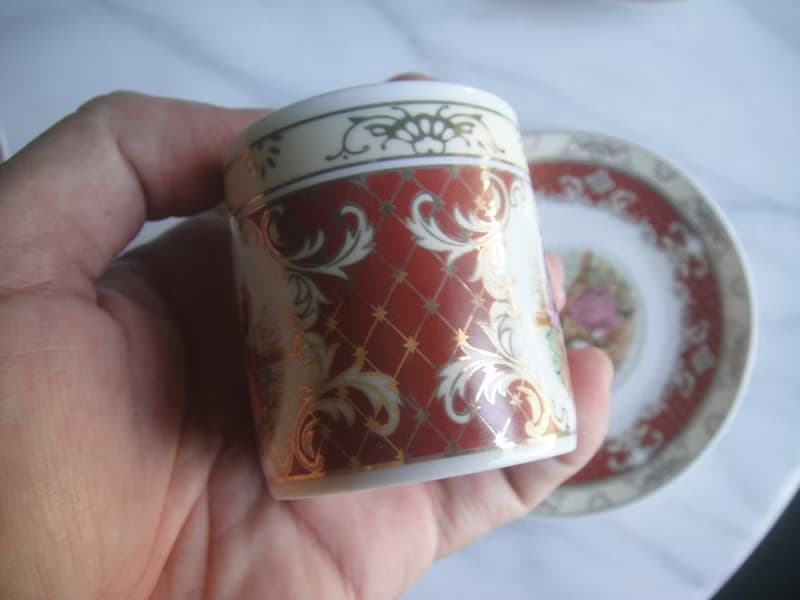 【老時光 OLD-TIME】早期二手歐美風格茶具組(四杯四盤為一組)