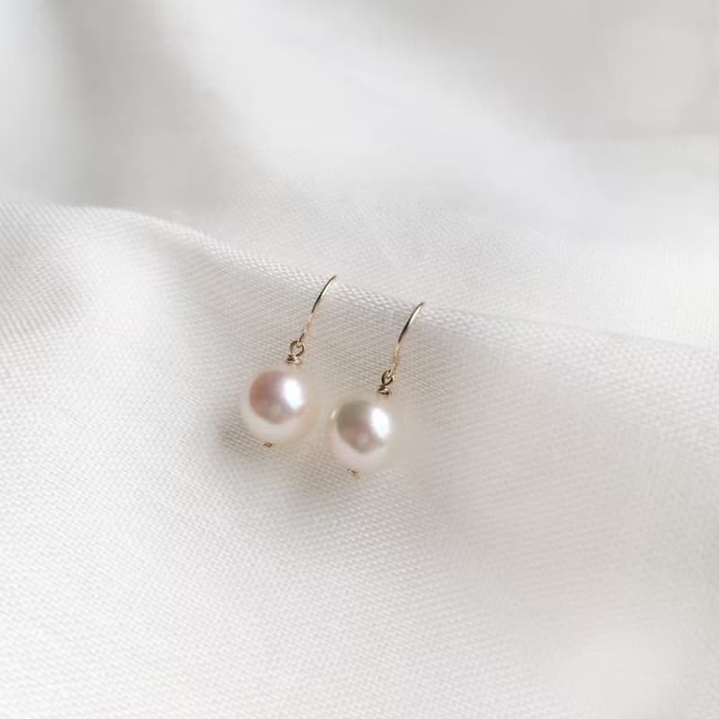 数量限定訳あり 大粒8.5mmAkoya Pearl Earrings