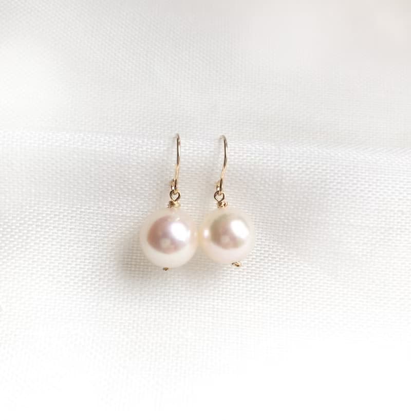 数量限定訳あり 大粒8.5mmAkoya Pearl Earrings