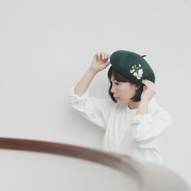 樂洋・刺繡貝雷帽 / Béret / 桔梗花