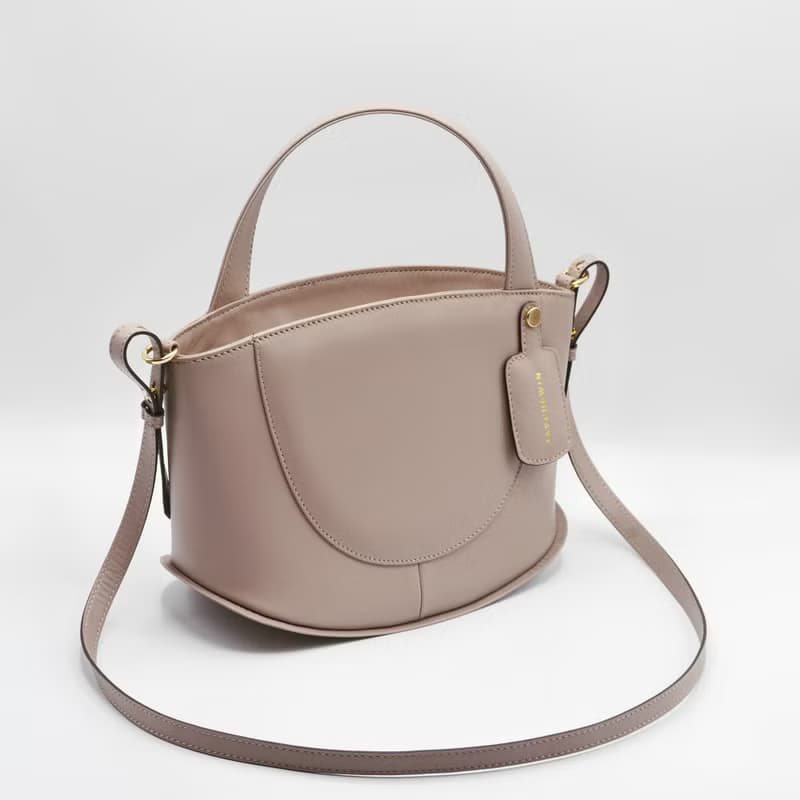 真皮 水桶包 Merry Bucket Tote - Taupe