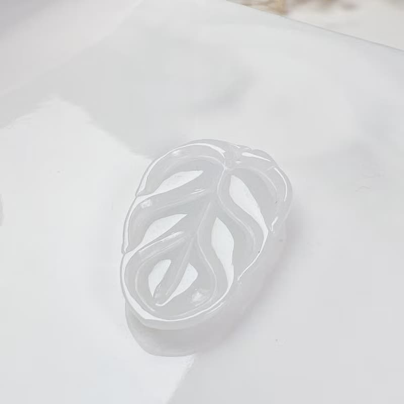 【一葉致富】冰種翡翠葉子 | 裸石 | 天然緬甸A貨翡翠 | 送禮