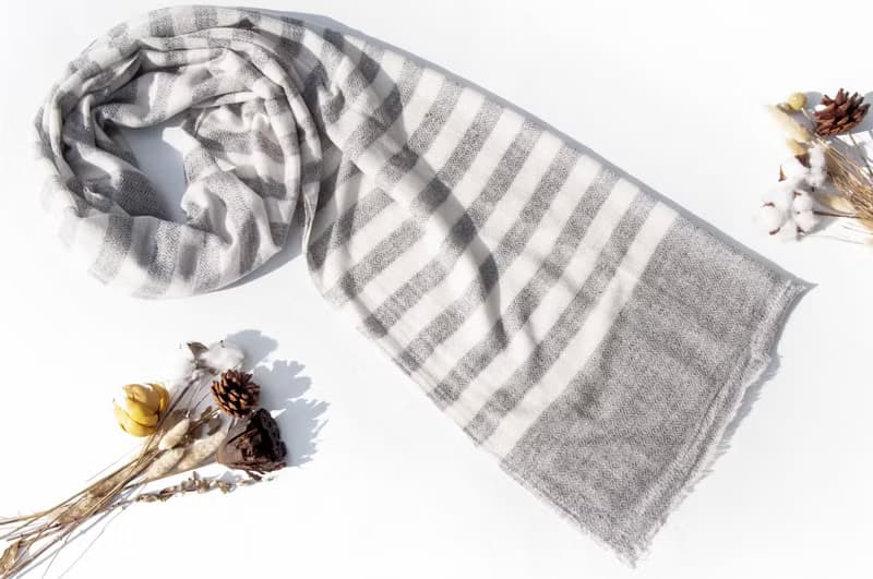 喀什米爾Cashmere 針織圍巾 純羊毛圍巾 手織圍巾 編織圍巾-希臘