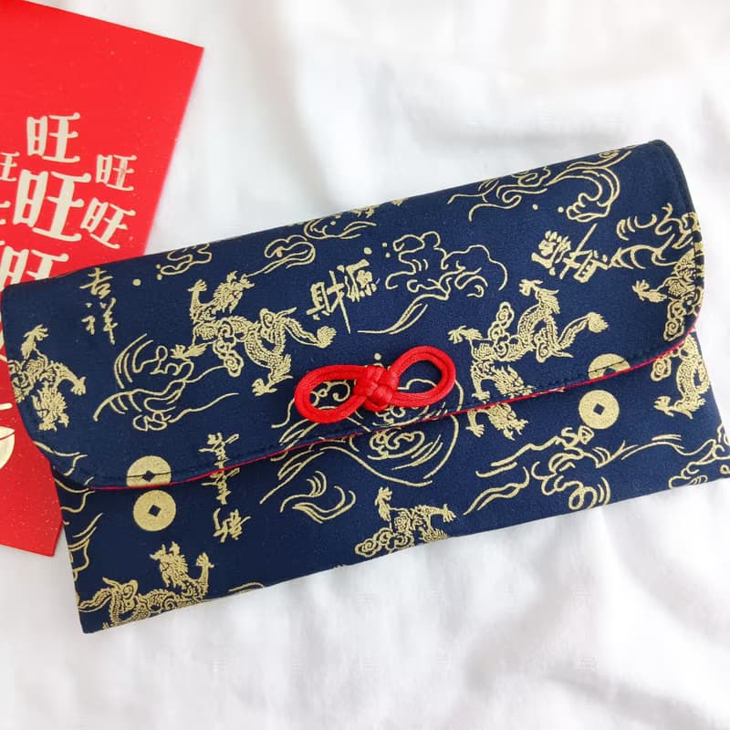 龍年財源滾滾。布紅包袋 布存摺袋。免費繡名字