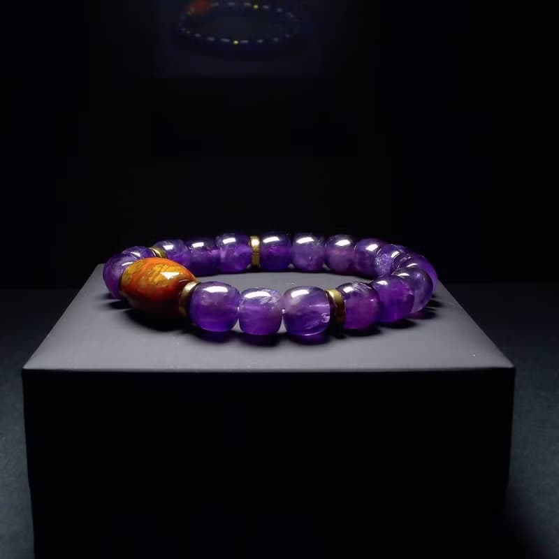 戰國南紅搭配紫水晶 男手鍊 男手環 手鏈 QBR-00060