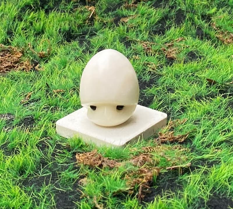 能量擺飾-天然可愛香菇頭白方解療癒娃娃擺件 淨化 快速出貨