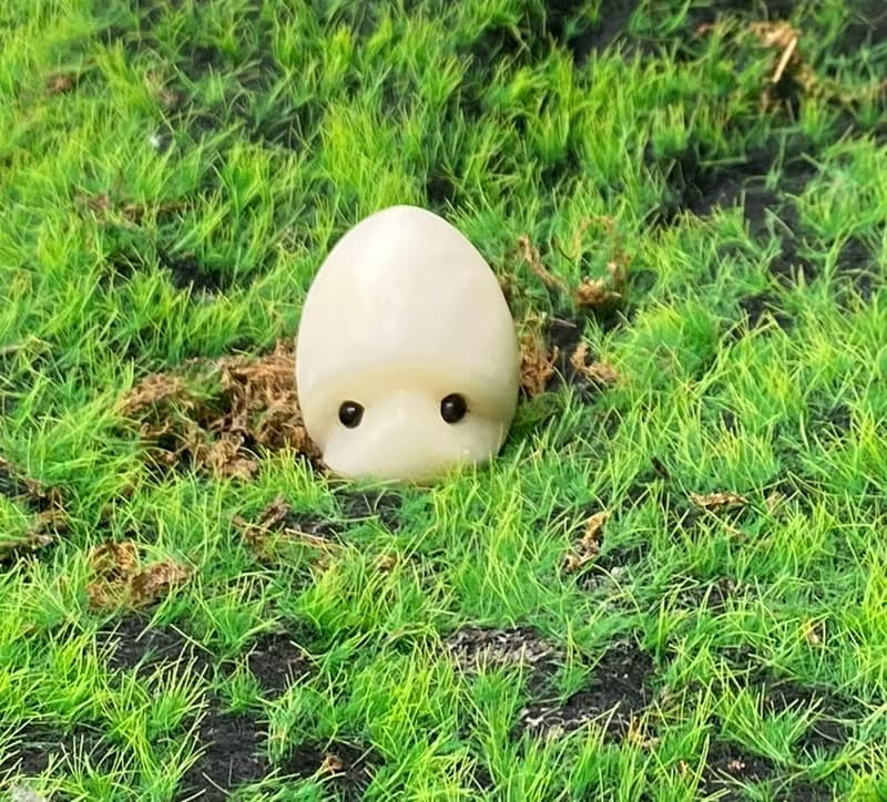 能量擺飾-天然可愛香菇頭白方解療癒娃娃擺件 淨化 快速出貨