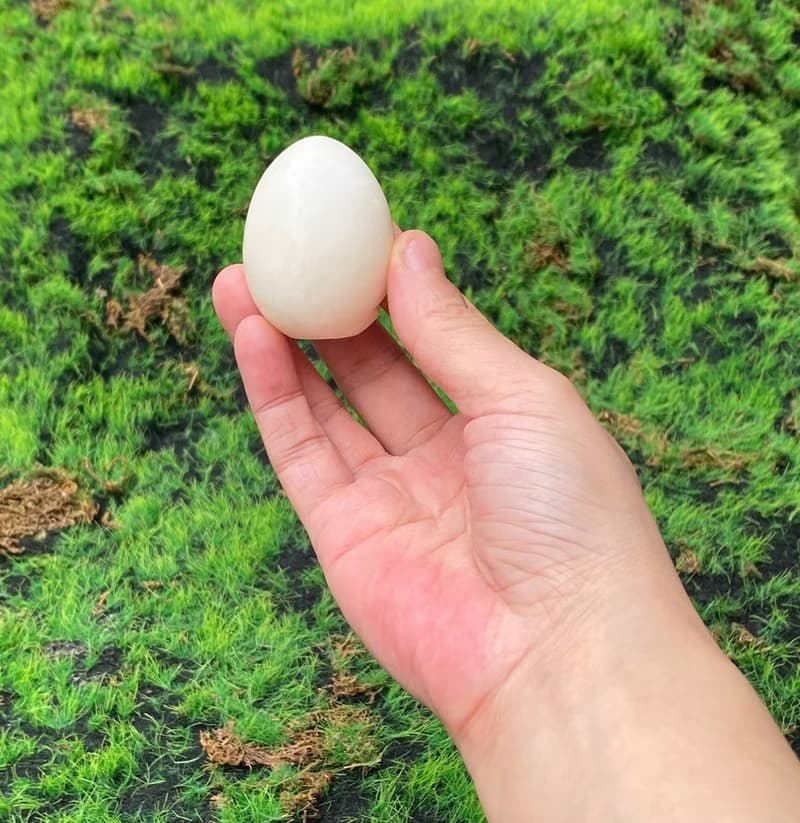 能量擺飾-天然可愛香菇頭白方解療癒娃娃擺件 淨化 快速出貨