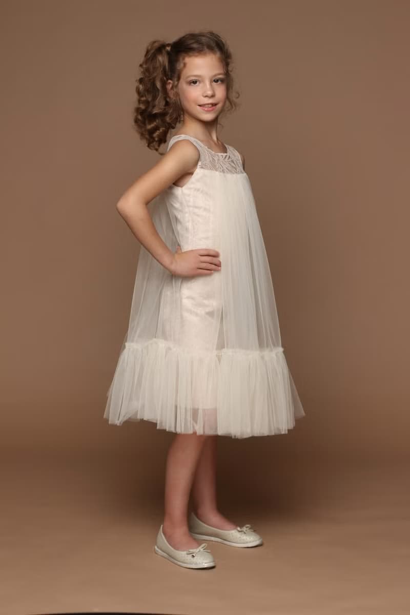 Elegant flower girl dress for wedding, birthday, concerts