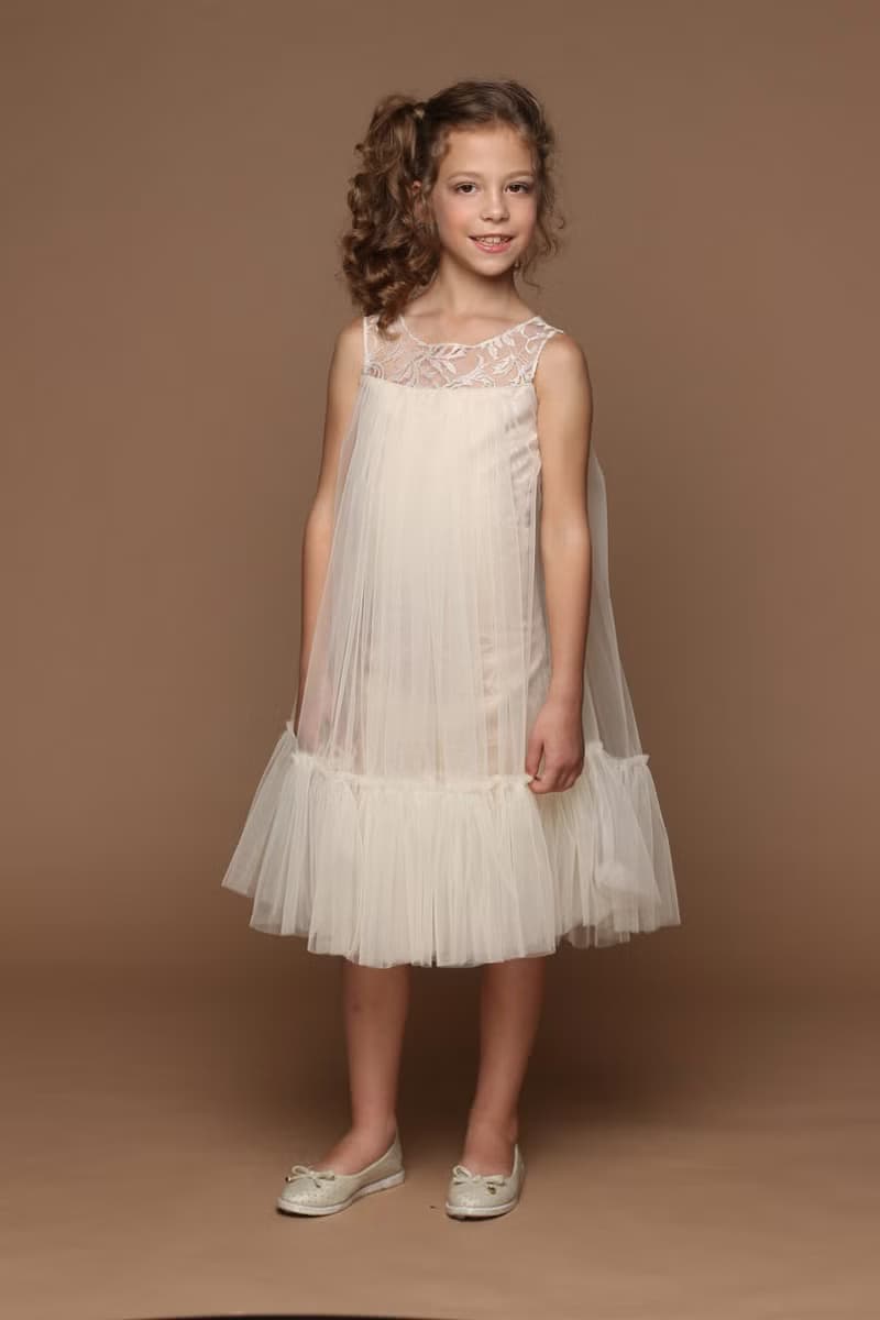 Elegant flower girl dress for wedding, birthday, concerts