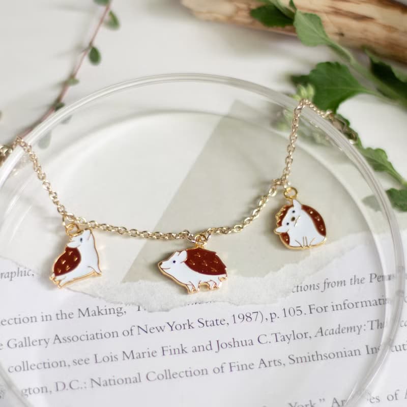 刺蝟琺瑯手鏈 港台聯名手工飾品系列 【刺身小姐x Little OH!】