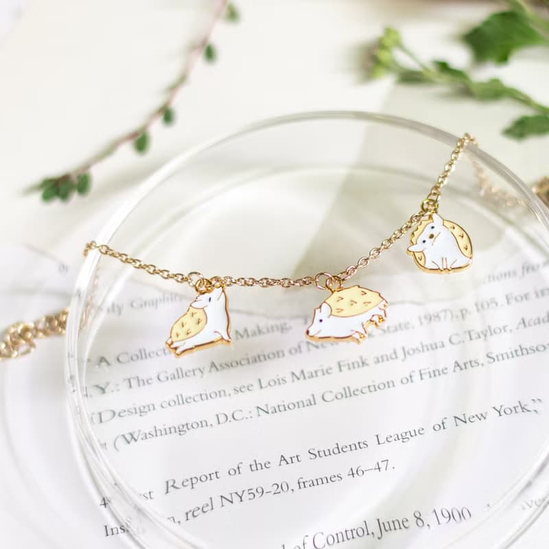 刺蝟琺瑯手鏈 港台聯名手工飾品系列 【刺身小姐x Little OH!】