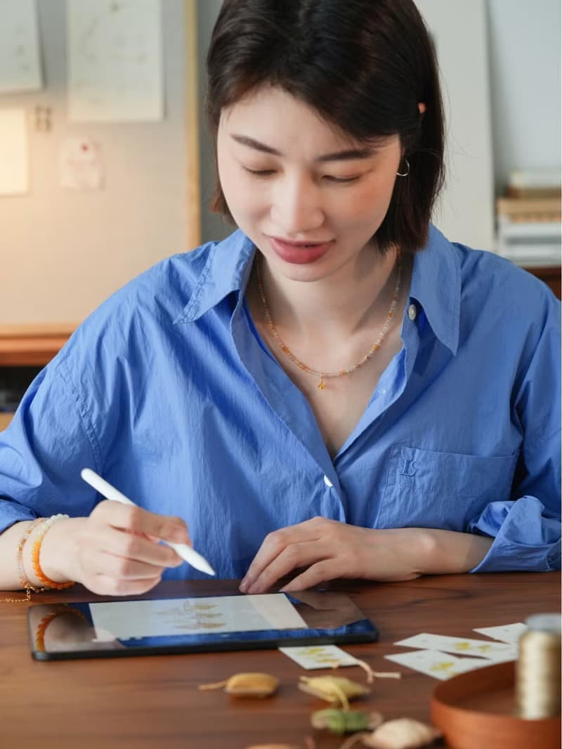 原創杏韻天然黃膠花手串銀杏葉雙圈手鏈