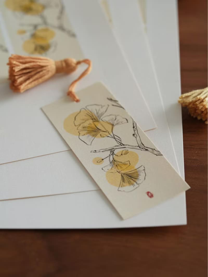 原創杏韻天然黃膠花手串銀杏葉雙圈手鏈