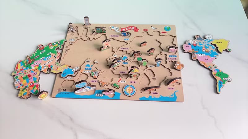 3D積木拼圖 木製世界拼圖 MAP世界地圖 認識世界 認識亞洲