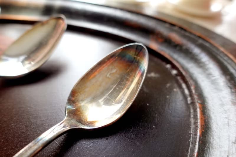 美國中古電鍍純銀一套6件湯匙餐具碟子叉子 高級二手古著珠寶首飾