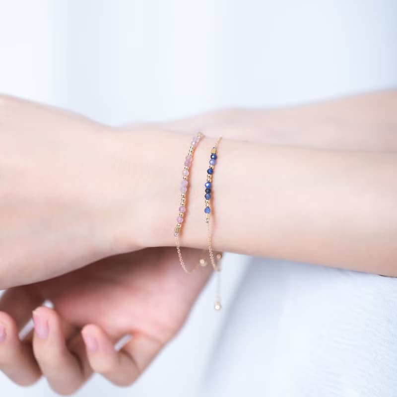 蘇打石摩斯密碼 14KGF手鍊