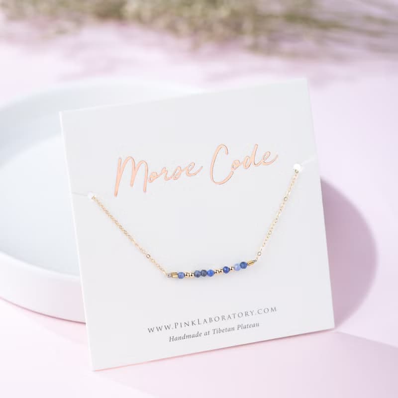 蘇打石摩斯密碼 14KGF手鍊