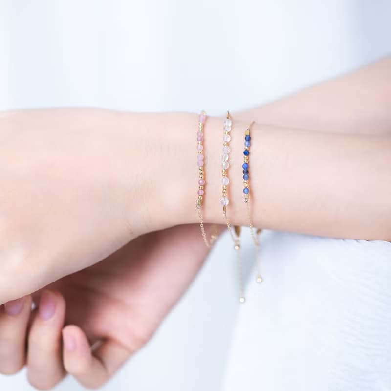 蘇打石摩斯密碼 14KGF手鍊