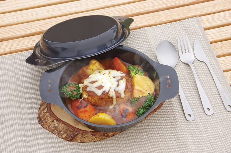 日本belmont - 黑皮鐵煎鍋 6.5 吋 x 鈦餐具3件組