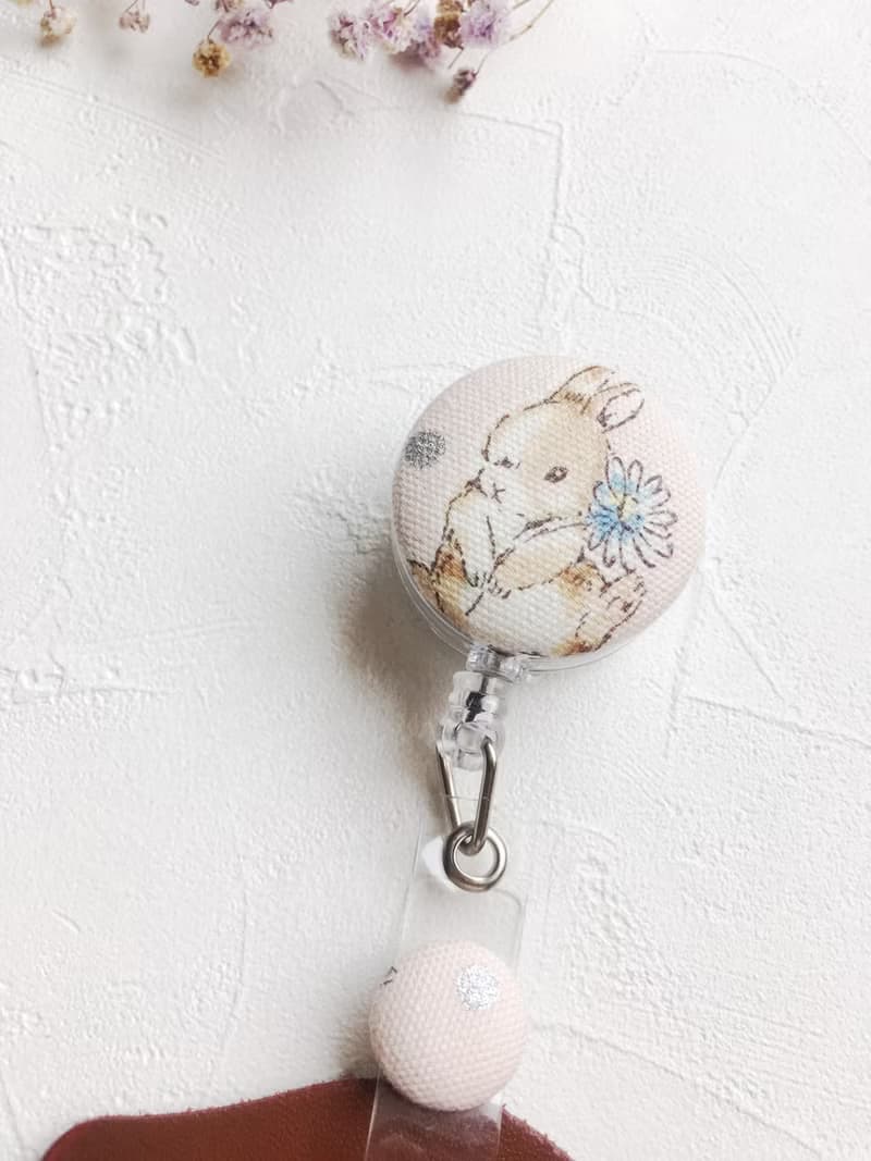手作好禮 ALL PASS 小兔伸縮扣環 +卡套 悠遊卡證件套卡夾