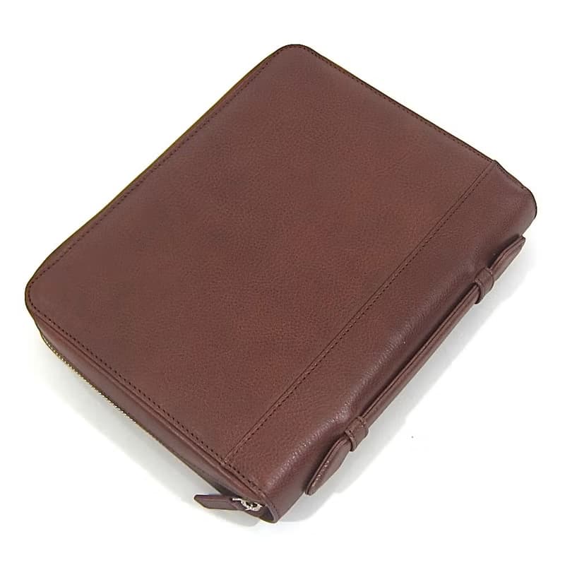 システム手帳 B6 バイブル サイズ リフィル 機能的 貴重品 ラウンドファスナー ハンドル 持ち手 本革 イタリアンレザー