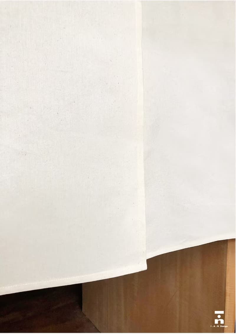 (多色款訂製專區)深藍52Hz-有機棉絹印日式中門簾 Organic Cotton