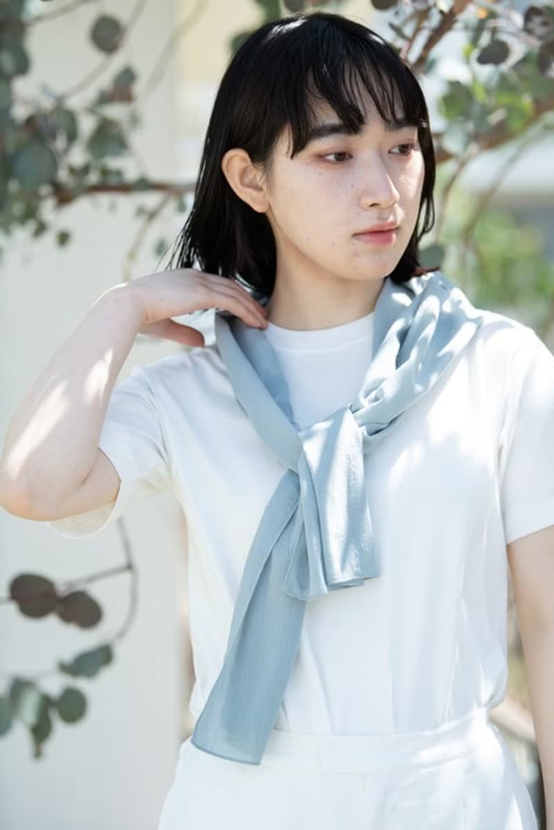 ジュニパーベリー染　カルゼスカーフ【Organic Cotton】