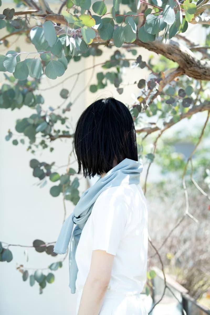 ジュニパーベリー染　カルゼスカーフ【Organic Cotton】