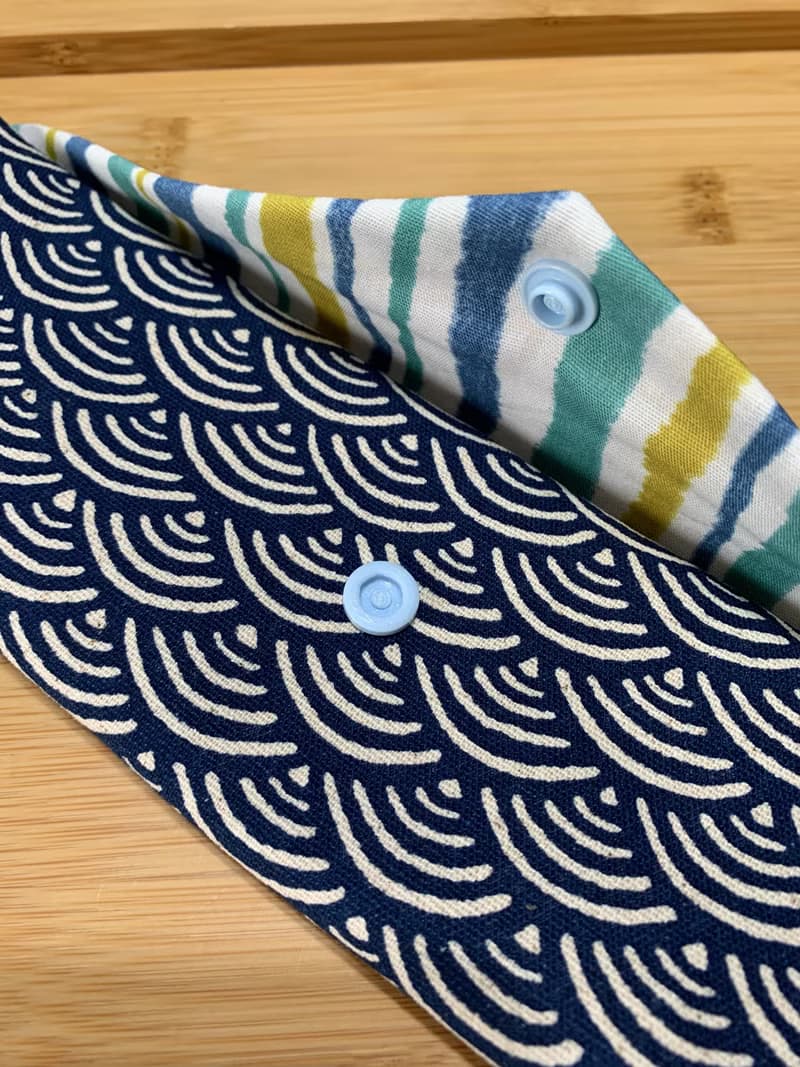 文青風環保純棉筷袋 ~ 寧靜海紋 沈穩藍 潮物 收納 手作餐具袋 禮