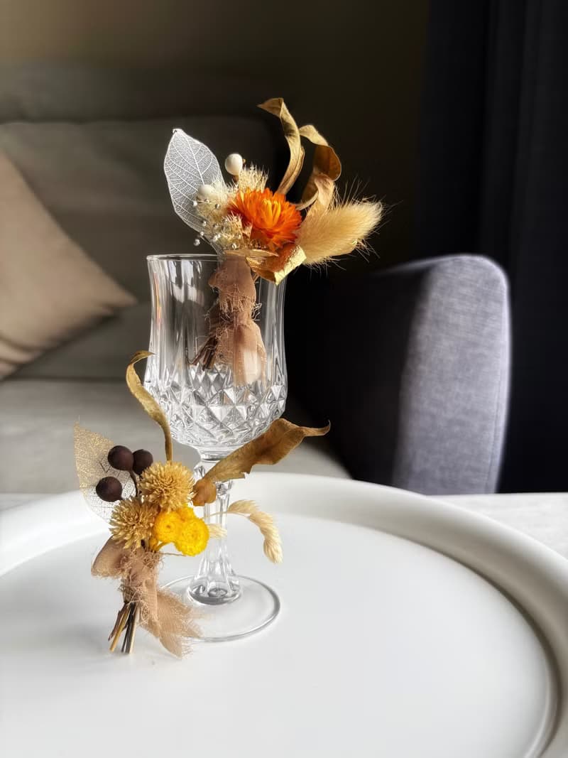 飄浮迷你花束磁鐵 乾燥花.永生花 ∣ 療癒小物.裝飾.婚禮小物