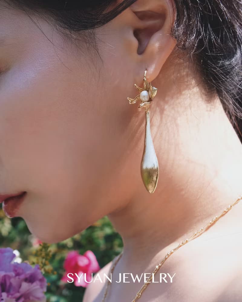 Poise內斂優雅天然淡水珍珠耳環生日 禮物情人節