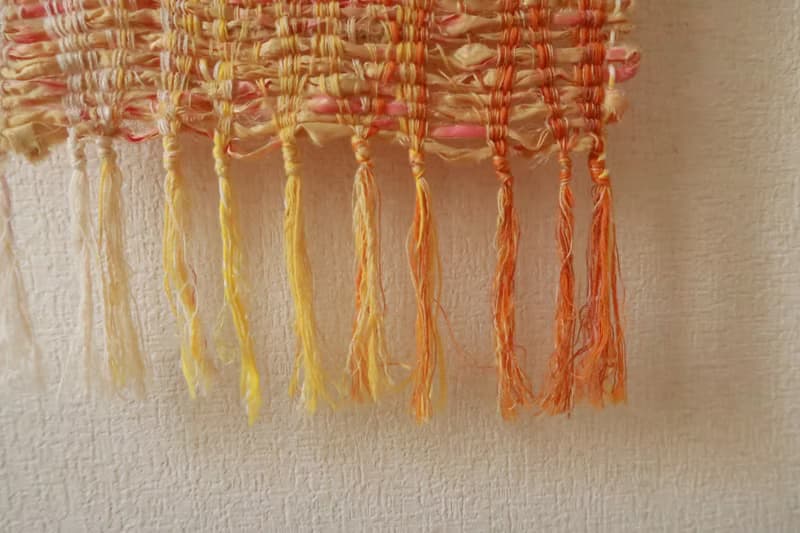 手織りストール　リネンコットン　Sun　タペストリー　ギフト　Shawl (S) 82　母親節　禮物　生日禮物